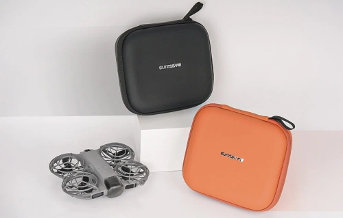 Sunnylife leather case with mesh pocket for DJI Neo 2 (orange)