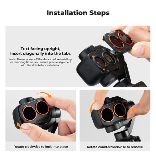 Набір із 4 фільтрів ND/PL K&F; Concept для камери DJI Osmo Pocket 4P