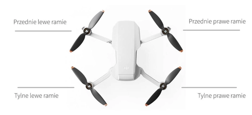 Przednie prawe ramię z silnikiem do DJI Mini 2