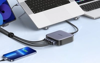 Мережевий зарядний пристрій UGREEN CD271 2xUSB-A, 4xUSB-C, GaN, 200W (чорний)