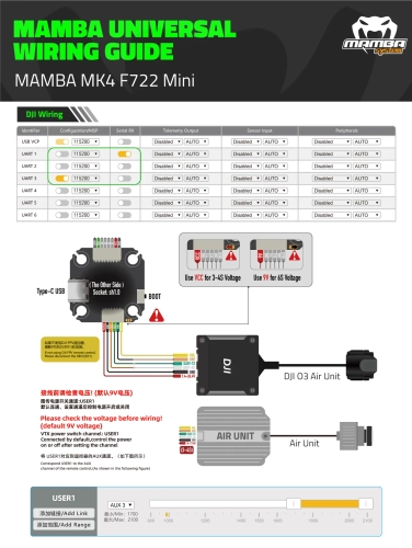 Kontroler lotu MAMBA MK4 F722 Mini ICM42688P