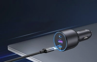 Ugreen EC705 2x USB-C + USB car charger, 130W (black)