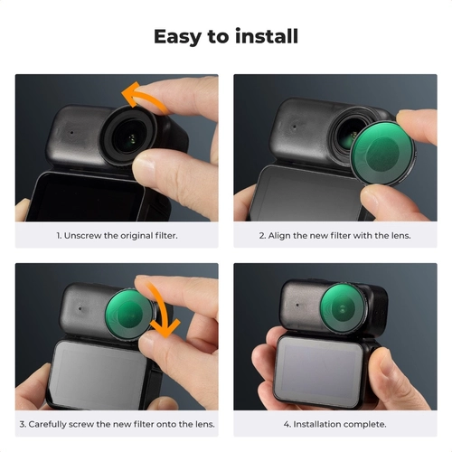 Black Mist 1/4 filter by K&F Concept for camera DJI Osmo Nano