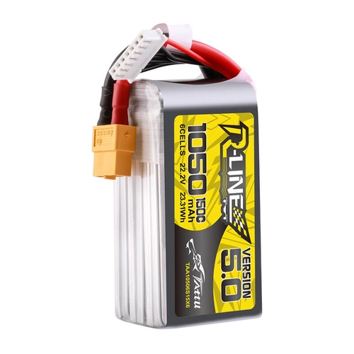 Tattu R-Line Battery Version 5.0 1050mAh 6S1P 22.2V 150C XT30U-F