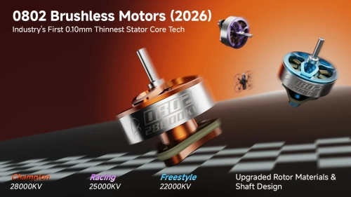 BetaFPV 0802 25000KV Brushless Motors (2026) 4-Pack | Air75 II Racing Series
