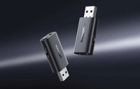 Аудіоадаптер UGREEN CM523, USB-A to Jack 3.5mm, Bluetooth 5.1 (чорний)