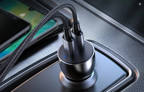 Ugreen CD213 car charger, 2x USB-C, 36W (gray)