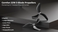 Gemfan 2218 3-blade propellers (1.5 mm shaft) black
