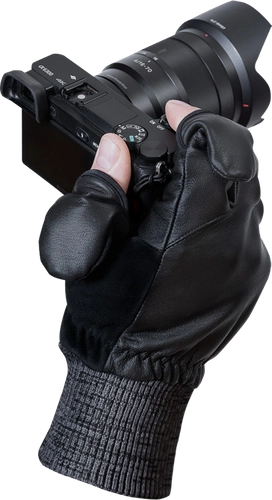 Rękawice fotograficzne skórzane Vallerret Hatchet Czarne S