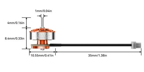 Silniki bezszczotkowe BetaFPV 0802 28000KV (2026) - 4szt | seria Air75 II Champion