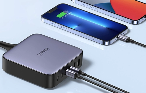 Мережевий зарядний пристрій UGREEN CD271 2xUSB-A, 4xUSB-C, GaN, 200W (чорний)