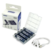 Акумулятор Xtar R6 / AA 1.5V Li-ion 2450mAh із захистом з портом USB-C - 4шт