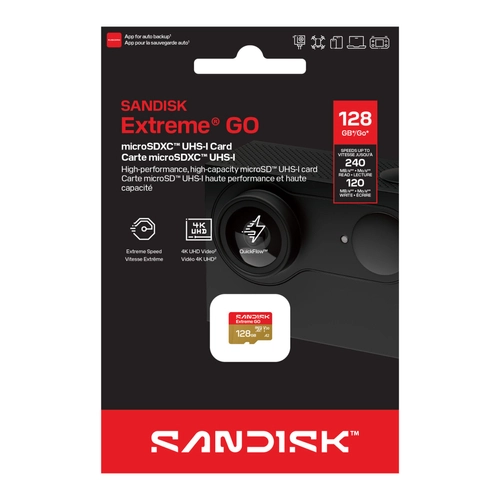 SanDisk EXTREME GO micro SDXC 128 ГБ 240/120 МБ/с UHS-I