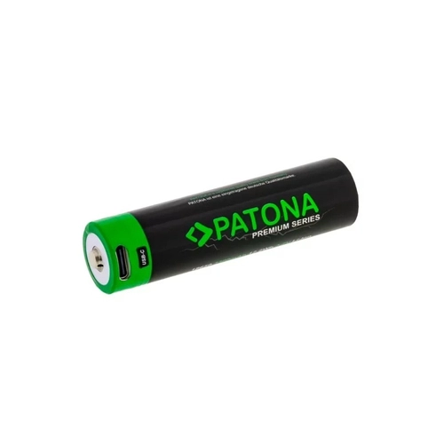 Літій-іонний акумулятор PATONA Premium 18650 з роз'ємом USB-C, 3,7 В, 3300 мА·год