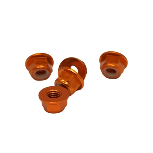 M5 Nylon Lock Nut Set - Various Colors, 5pcs (Color: Orange)
