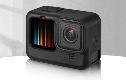 Puluz Silicone Case for GoPro HERO12/HERO11/HERO10/HERO9 Black with Lens Cover and Strap (Black)