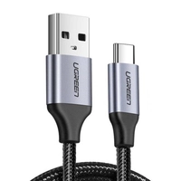 Кабель USB до USB-C QC3.0 UGREEN US288 1.5м з алюмінієвим штекером (чорний)
