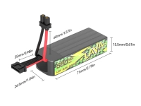 BetaFPV LAVA Series II 4S 580mAh 95C LiPo Battery - 1pc