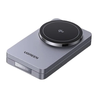 Магнітний бездротовий зарядний пристрій 2-в-1 UGREEN W706, MagSafe W706, 15 Вт (чорний)
