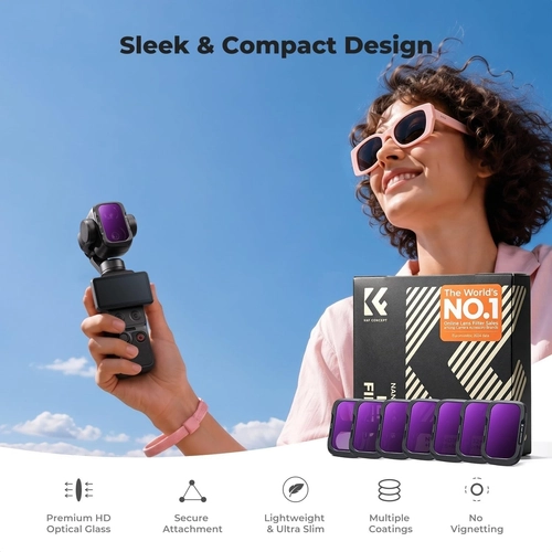 Набір із 7 фільтрів ND від K&F; Concept для камери DJI Osmo Pocket 4P