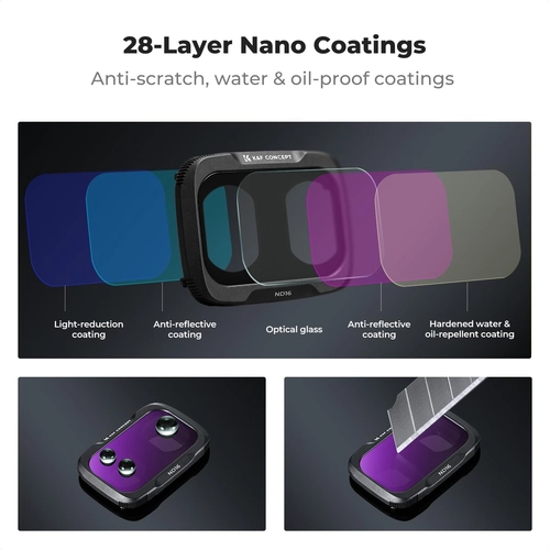 Set of 7 K&F; Concept ND Filters for the DJInd Osmo Pocket 4P