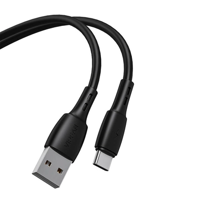 Vipfan Racing X05 USB to USB-C cable, 3A, 1m (black)