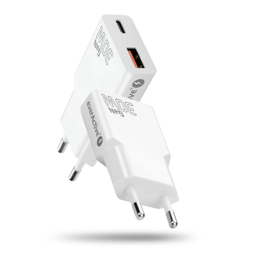EverActive GaN SUPER SLIM SC-380Q mains charger with USB QC3.0 and USB-C PD 30W