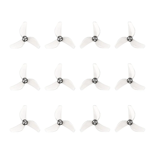 Gemfan 1207 3-Blade Propellers 1.0mm Shaft Transparent Gray Air65 II Series (12pcs)