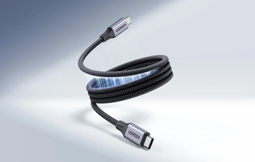 Kabel magnetyczny USB-C do USB-C Ugreen L520, 100W PD, 1m (szary)