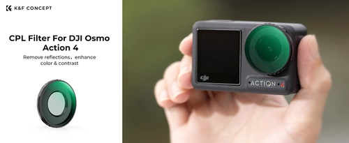 Фільтр CPL бренду K&F Concept для камери DJI Osmo Action 4 / 5 Pro