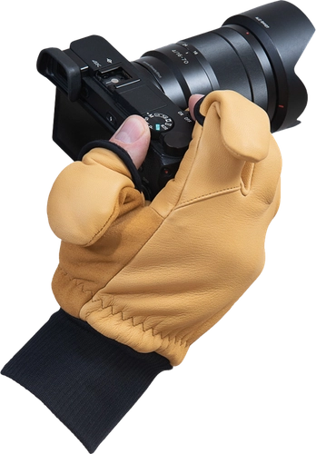 Rękawice fotograficzne skórzane Vallerret Hatchet Natural M