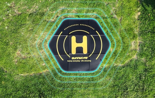 Sunnylife landing pad mat for drones 110 cm hexagon - double-sided - waterproof