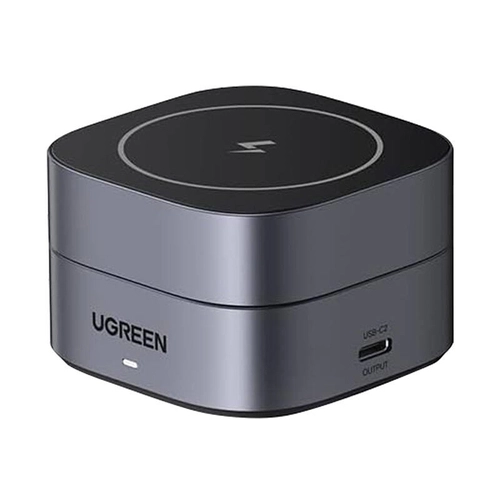 Qi 2-в-1 індуктивний зарядний пристрій Ugreen W256 для iPhone, AirPods, 20 Вт (чорний) + кабель USB-C до USB-C 1м