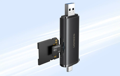 Картрідер USB-C/USB-A 2-в-1 Ugreen CM803, SD+TF 312 МБ/с