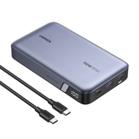 Ugreen PB720 20000mAh Power Bank, USB + 2x USB-C, 100W PD (Gray)