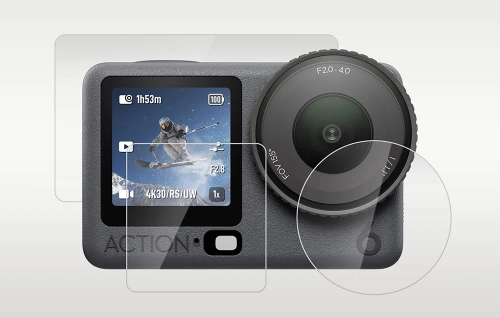 Zestaw szkieł hartowanych Puluz dla DJI Osmo Action 6 (3 szt.)