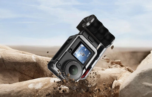 Aluminiowa klatka rozszerzająca z uchwytem i dodatkowymi przyłączami Puluz dla DJI Osmo Action 6
