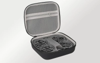 Skórzane etui Sunnylife z kieszenią z siatki do DJI Neo 2 (czarne)