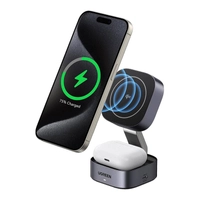 Qi2 2-in-1 Ugreen W702 inductive charger for Iphone, AirPods, 15W (gray)