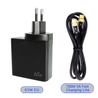 Dual Port Fast Charging Power Adapter PD65W + PD100W 5A Data Cable