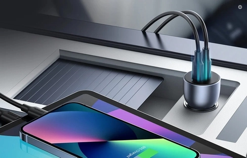 Автомобільний зарядний пристрій Ugreen CD213, 2x USB-C, 36 Вт (сірий)