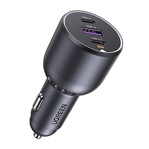 Ładowarka samochodowa UGREEN EC705, USB + 2x USB-C, 130W + kabel 1m 5A