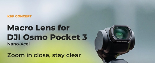 K&F Concept's 10X macro filter for DJI Osmo Pocket 3 camera
