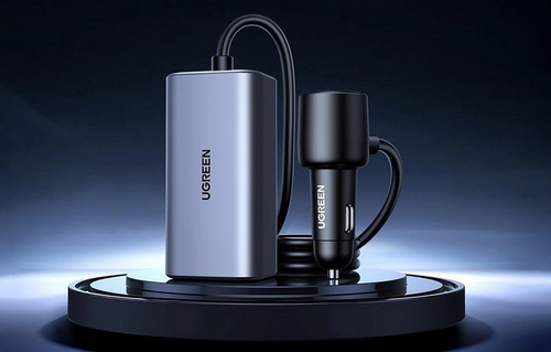 Ugreen EC706 car charger, USB + 2x USB-C, 150W