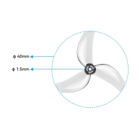 Gemfan 1611 3-Blade Propellers (1.5mm Shaft) - Transparent Gray