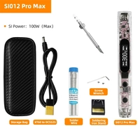 Przenośna lutownica OLED SEQURE SI012 Pro Max Kit z 1 grotem (końcówka TS-K)