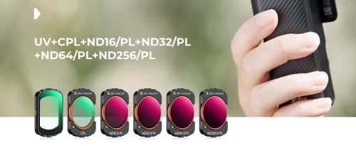 Zestaw 6 filtrów UV+CPL+ND/PL K&F Concept do kamery DJI Osmo Pocket 3 / 4