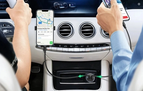 Ugreen CD213 car charger, 2x USB-C, 36W (gray)